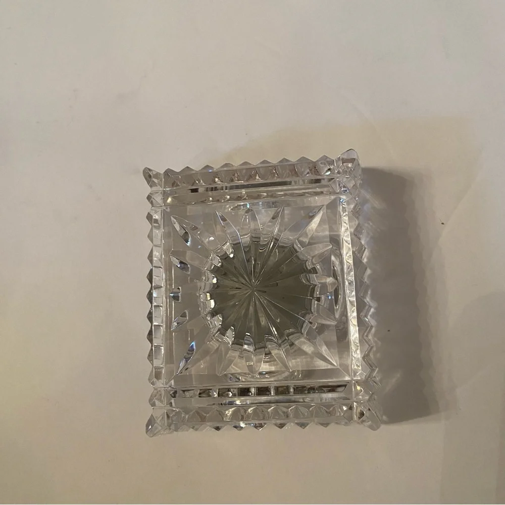 WATERFORD CRYSTAL CLOCK RECTANGLE QUARTZ BATTERY SIGNED IRELAND HOME DECOR